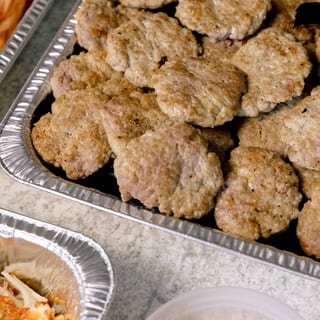 Pan of Pork Sausage